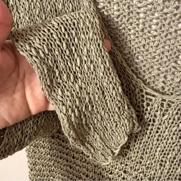 Aritzia Talula Asymmetrical Open Knit Sweater Women Size S - Picture 4 of 10